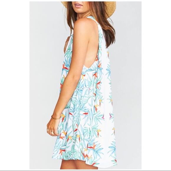 Show Me Your Mumu Daryn Palm Party Lace Up Mini Dress Size S - Picture 3 of 10